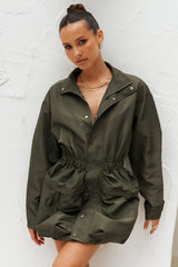 LIONESS Quentin Parachute Jacket Jungle Green