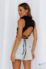 Revved Up Crop Black