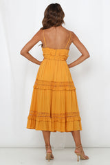 Place Of Dreams Midi Dress Mustard