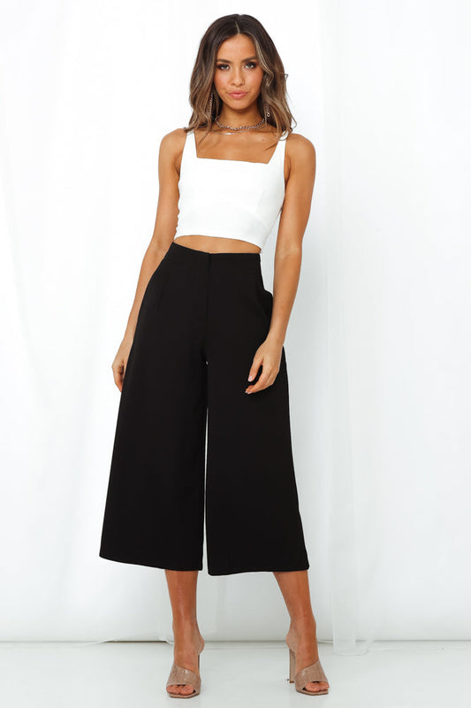 Slip Away Culottes Black