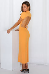 Tied Piper Maxi Dress Orange