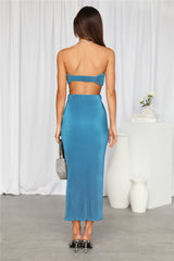 Balancing Act Maxi Skirt Blue