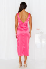 Runway Lover Midi Dress Hot Pink