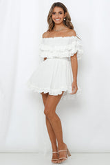 Floating Satellites Dress White