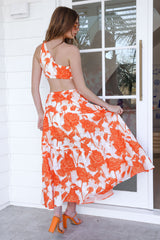 Pop Pop Midi Dress Orange