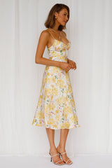 Sprinkles On Sundae Midi Dress Yellow