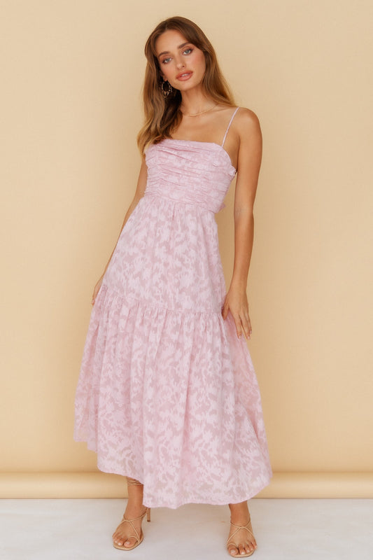 Fairy Queen Midi Dress Blush