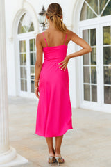 Scream Queen Midi Dress Fuchsia