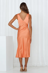 Be My Sunrise Midi Dress Orange