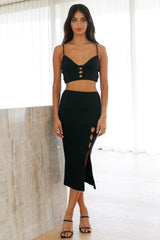 Wicked Flair Crop Black