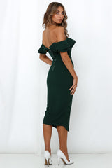 Tokyo Rose Midi Dress Green