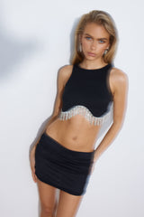 Little Sparkle Crop Top BLACK