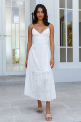 Shake Up My Heart Midi Dress White