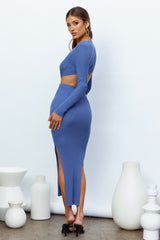 Roll Deep Midi Dress Blue