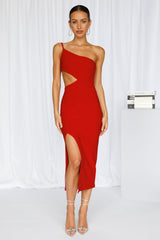 Travel Through Midi Dress Red