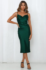 Feel Like Laughing Midi Dress Emerald