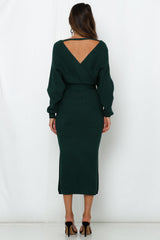 Vision Of You Midi Dress Forest Green