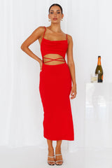 Midnight Coffee Maxi Dress Red