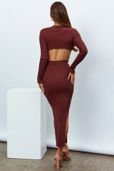 Roll Deep Midi Dress Brown