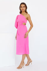 Live Your Youth Midi Dress Hot Pink