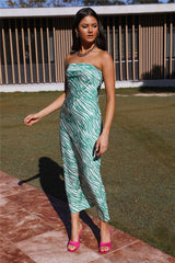 Party Time Maxi Dress Green