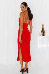 Midnight Coffee Maxi Dress Red