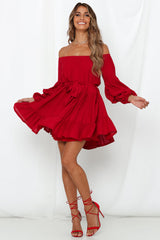 Always The Love Songs Dress Burgundy