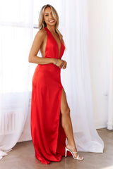 DEAR EMILIA Flair Of The Night Maxi Dress Red