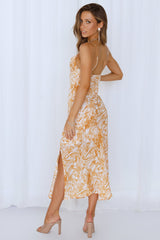 Get Your Groove On Midi Dress Orange