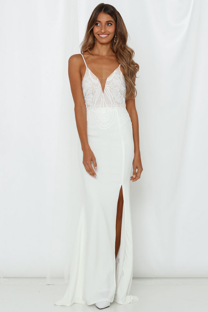 I Come Alive Maxi Dress White