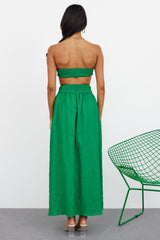 Iconic Revival Maxi Skirt Green