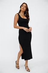 Blurred Memories Midi Dress Black