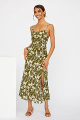 Bamboo Lights Midi Dress Green