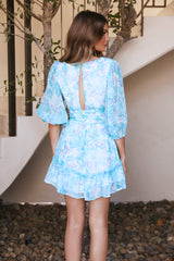 Flowered Ideas Dress Blue