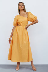 Cutest Issue Midi Dress Orange