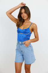 New Rules Crop Top Blue