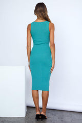 Varsity Chick Midi Dress Teal