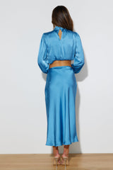 Pretty Guest Midi Skirt BLUE