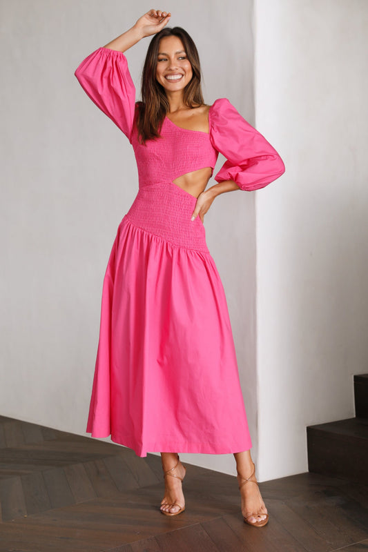 Taking Control Maxi Dress Hot Pink