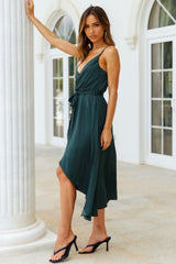 Fuel To My Fire Midi Dress Forest Green