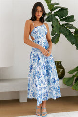 Step Step Maxi Dress Blue