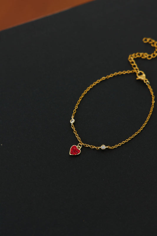 18K Gold Plated New Hearts Bracelet