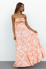 Speak To My Heart Midi Dress Peach