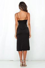 Never Went Away Midi Dress Black