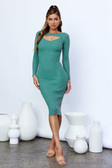 All You Need Knit Midi Dress Green