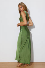 Poker Faced Maxi Dress GREEN