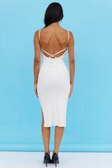 New World Midi Dress White