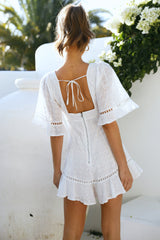 Frolic Through Romper White