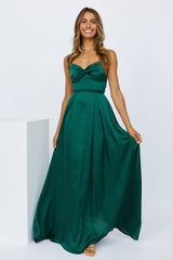 Drinks All The Time Maxi Dress Forest Green