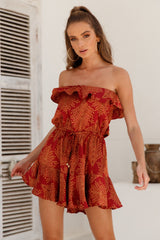 Here All Week Romper Red